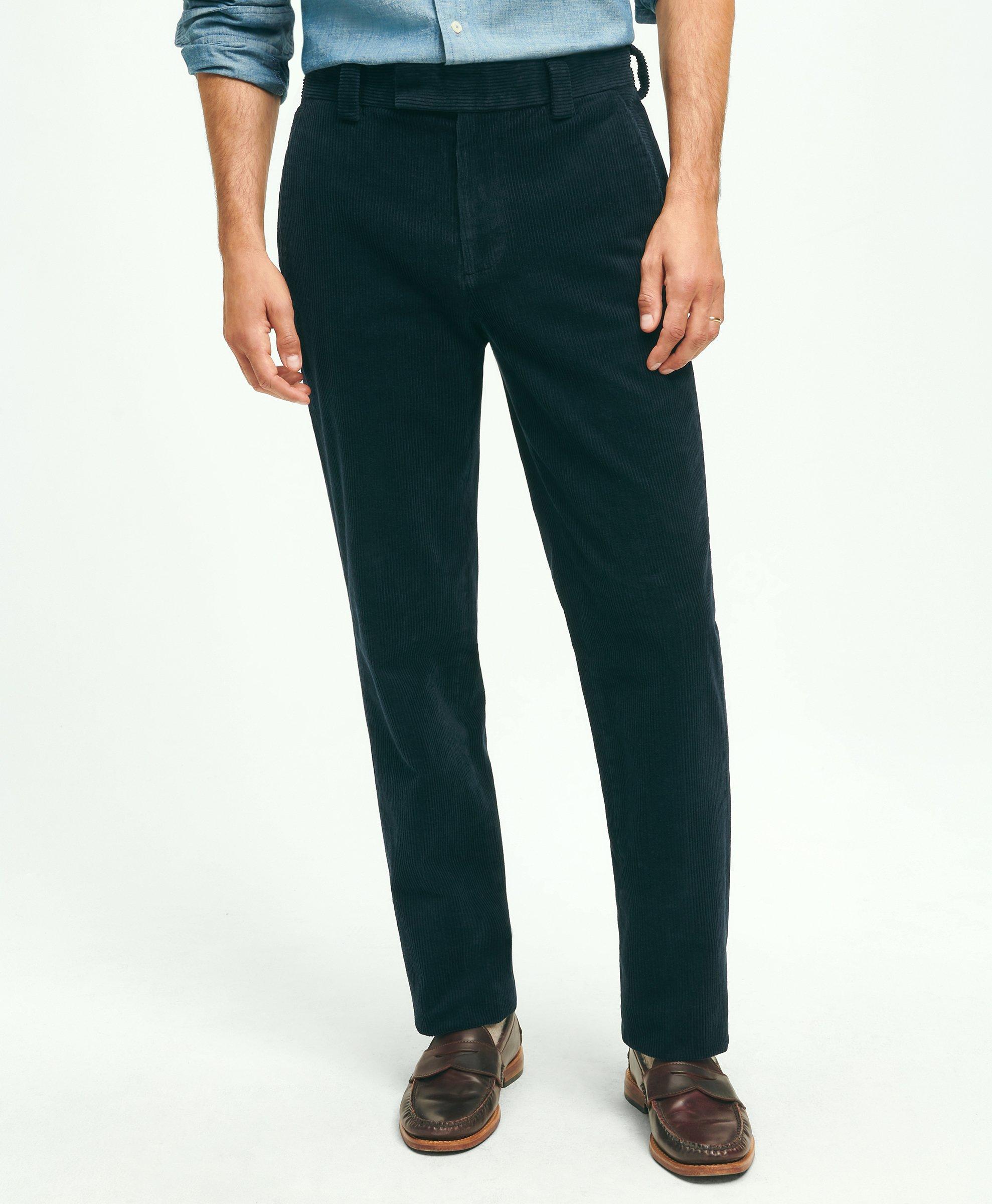 Brooks Brothers Regular Fit Cotton Wide-wale Corduroy Pants | Navy | Size 38 30