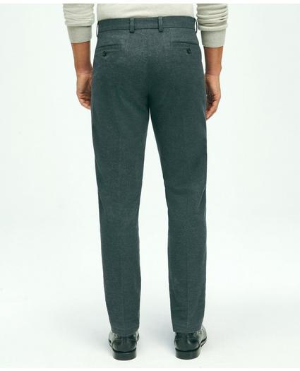 Stretch Cotton Flannel Pleat-Front Pants