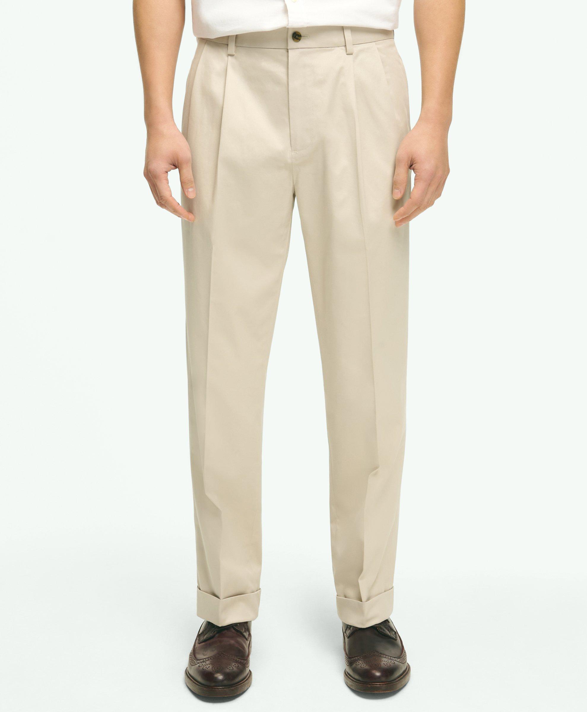 Shop Brooks Brothers Elliot Fit Stretch Cotton Advantage Chino Pants | Stone | Size 44 34