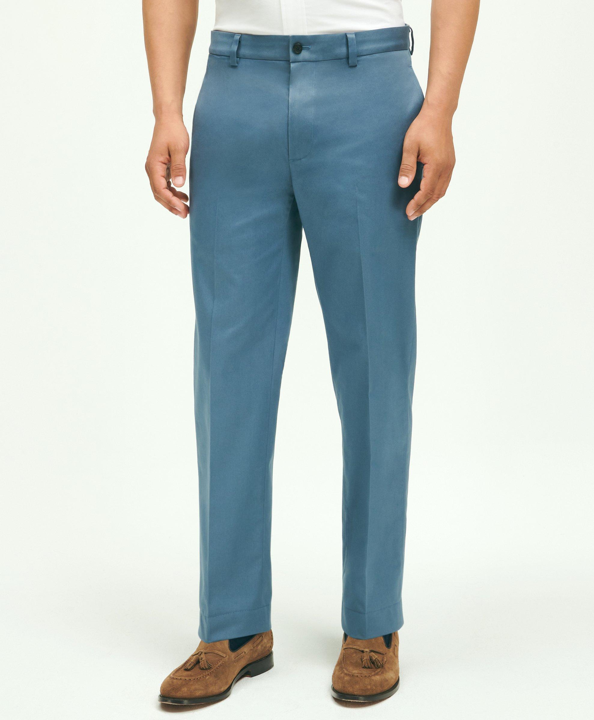 Brooks Brothers Regular Fit Stretch Cotton Advantage Chino Pants | Blue | Size 30 32