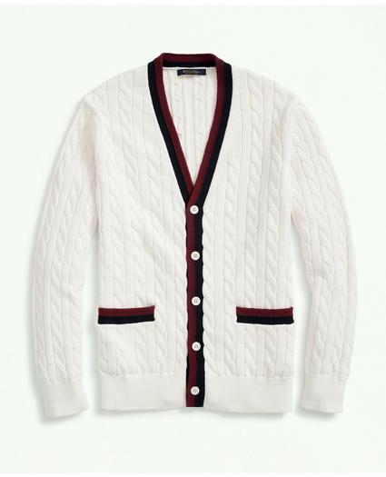 Vintage-Inspired Supima Cotton Tennis Cardigan