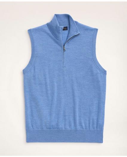 Merino Wool Half-Zip Vest Sweater