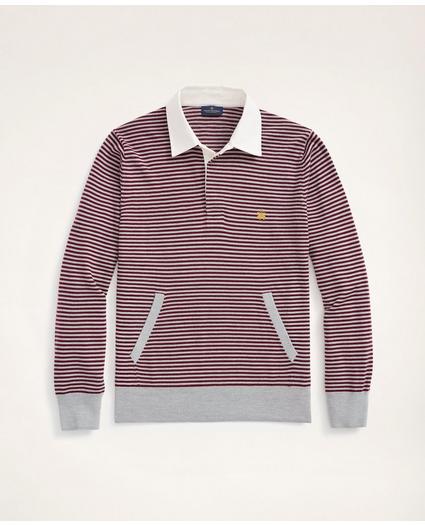Merino Stripe Polo Sweater