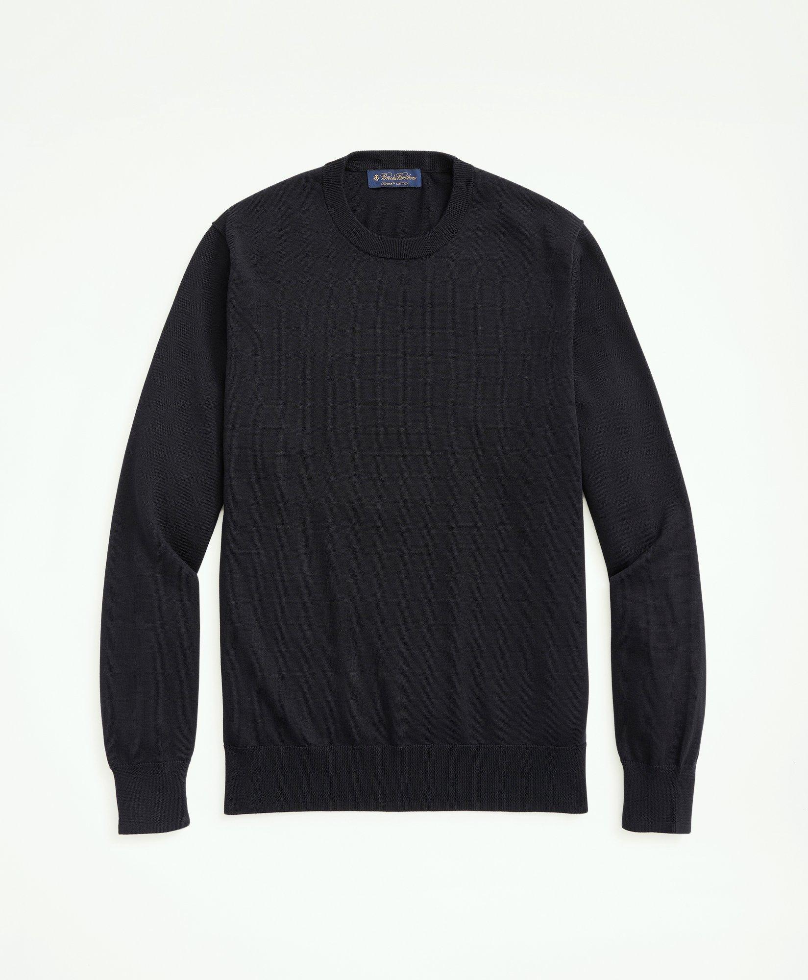 Brooks Brothers Supima Cotton Crewneck Sweater | Black | Size Xl