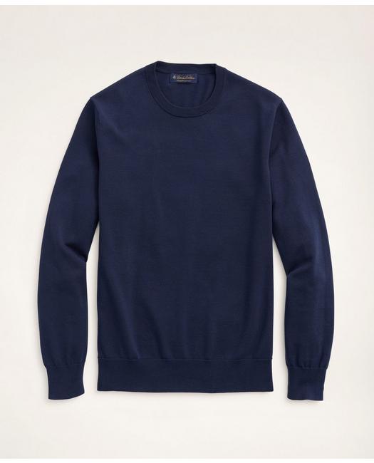 Brooks Brothers Supima Cotton Crewneck Sweater | Navy | Size Xs