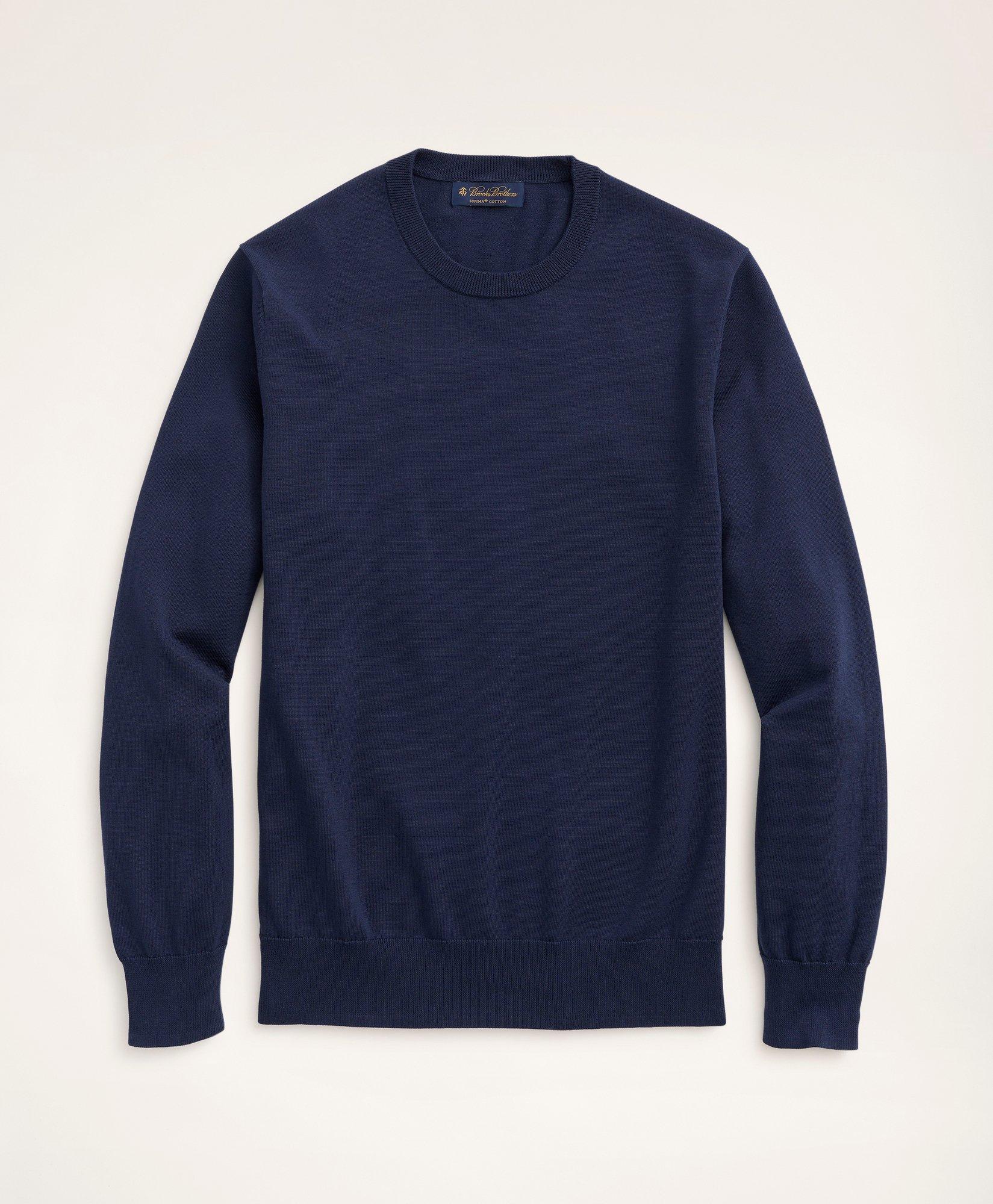 Brooks Brothers Supima Cotton Crewneck Sweater | Navy | Size Xl
