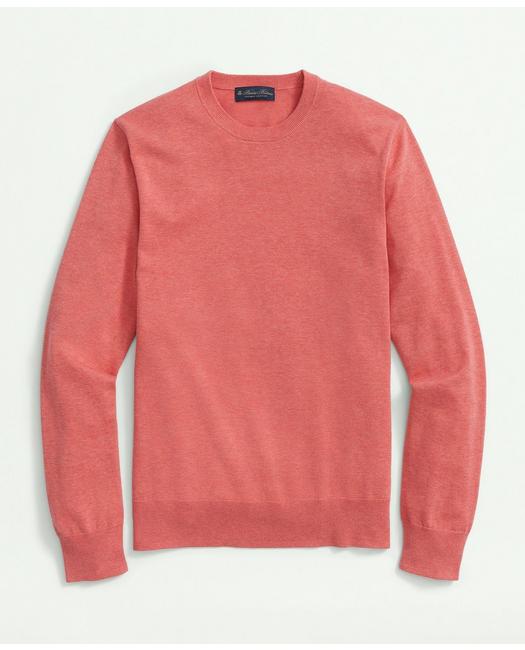 Brooks Brothers Supima Cotton Crewneck Sweater | Red Heather | Size Xs