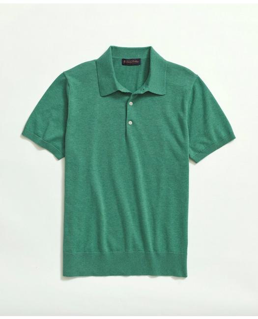 Brooks Brothers Supima Cotton Short-sleeve Polo Sweater | Green | Size Xl