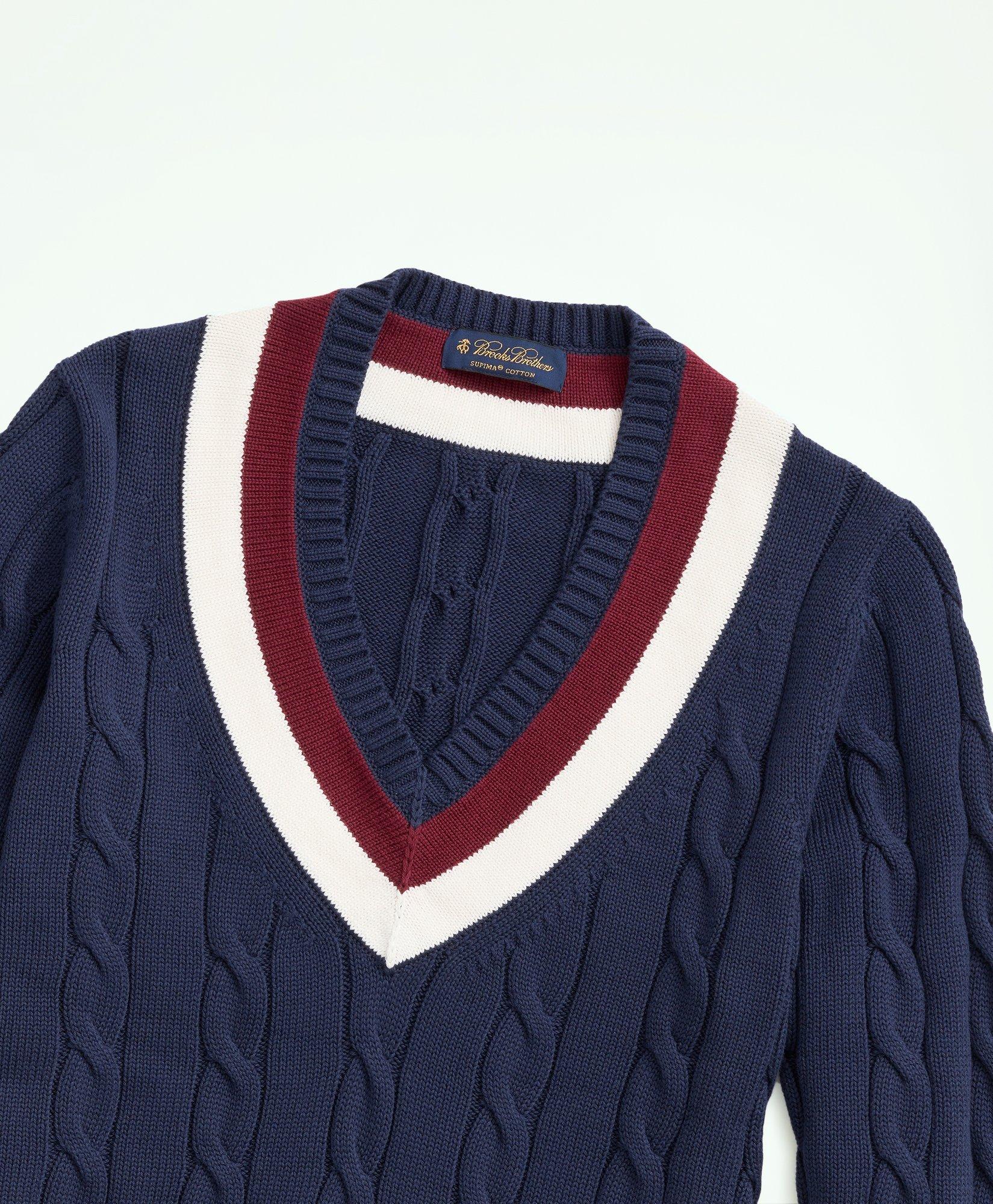 Brooks Brothers Men's Supima Cotton Windsurfer Intarsia Sweater | Blue | Size XL - Shop Holiday Gifts and Styles