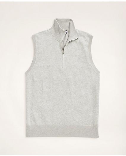 Supima Cotton Half-Zip Sweater Vest