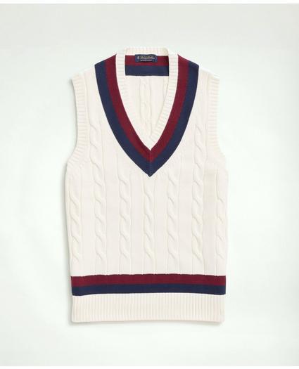 Supima Cotton Cable Tennis Sweater Vest