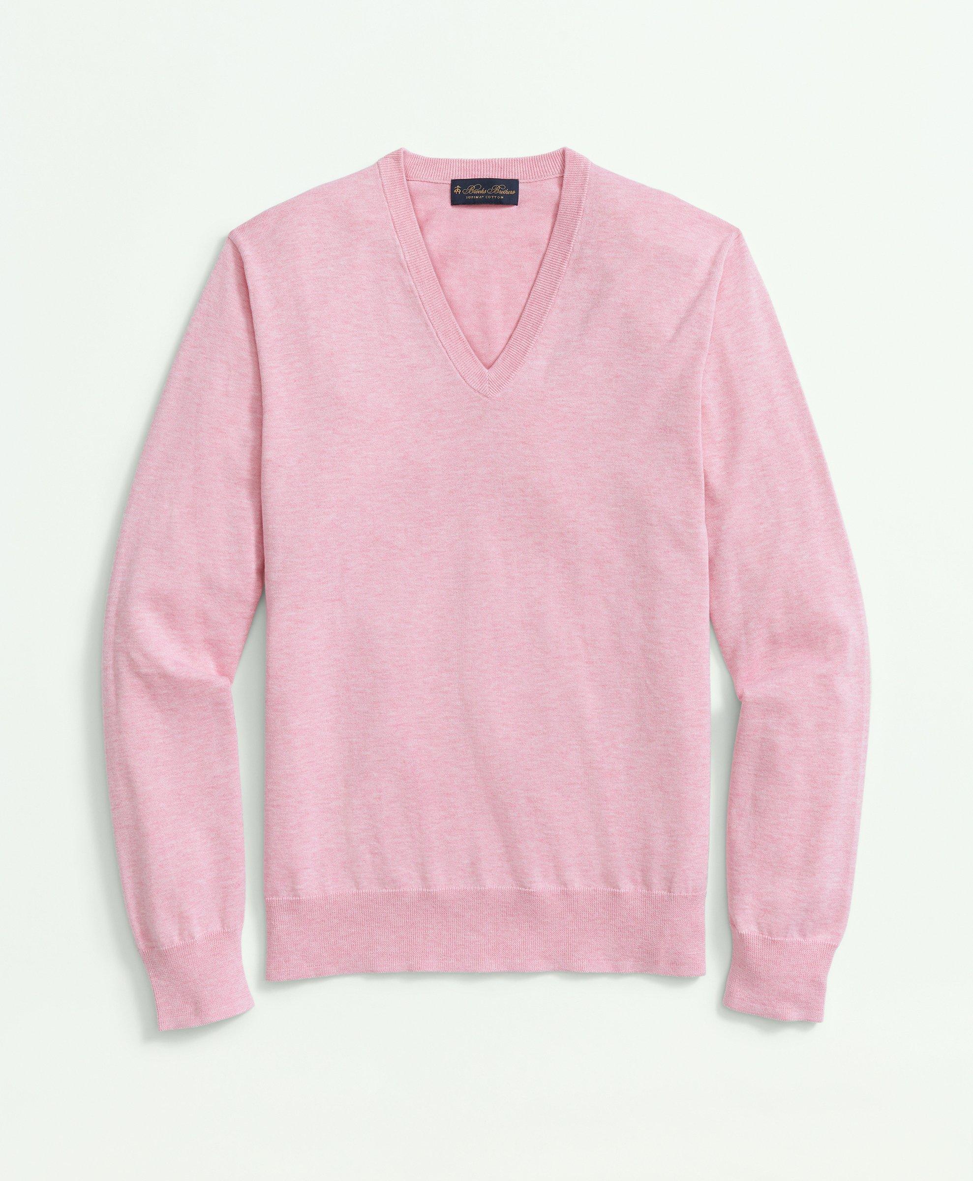 Supima Cotton V-Neck Sweater
