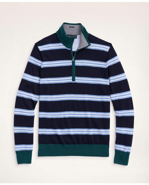 Brooks Brothers Wool Half-zip Sweater | Navy | Size Small