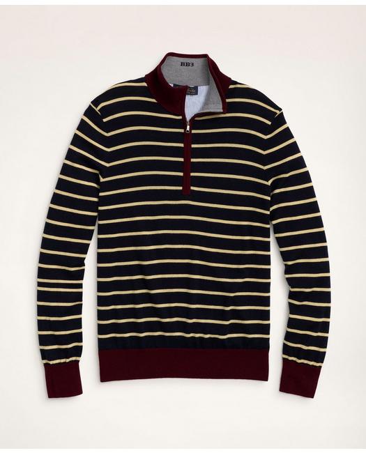 Brooks Brothers Wool Half-zip Sweater | Navy | Size Xs