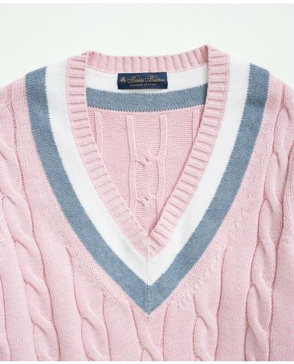 Supima Cotton Pastel Tennis Sweater