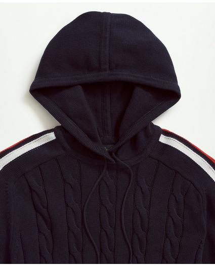 Cotton Cable Nautical Stripe Hoodie