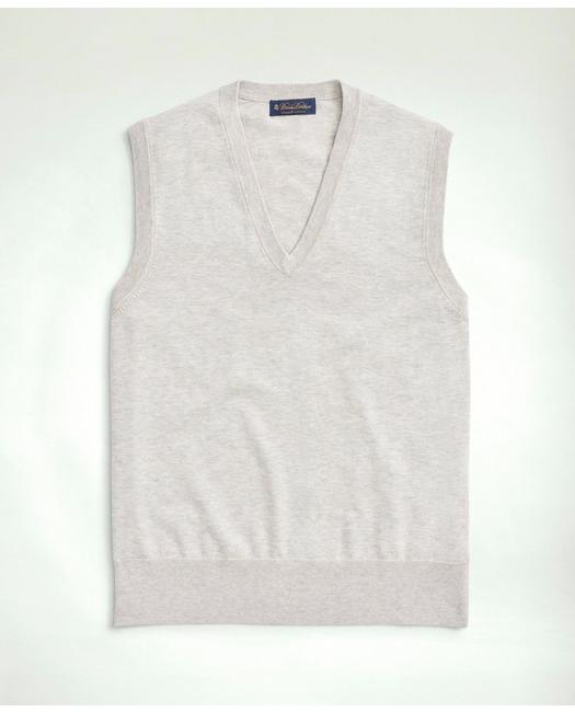 Brooks Brothers Supima Cotton Sweater Vest | Grey | Size 2xl