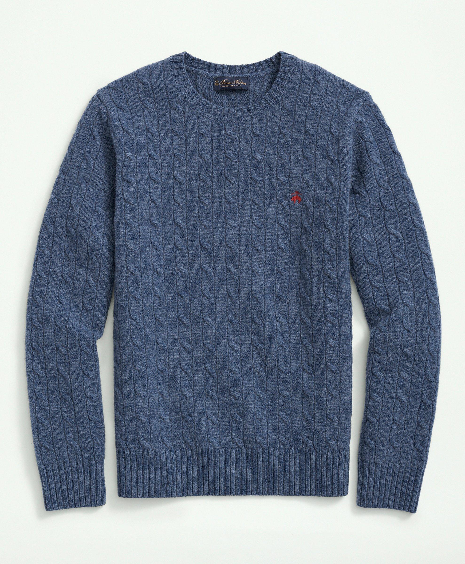 Men's Merino Wool Crew Neck Sweater: Blue-Grey – BBC Shop US