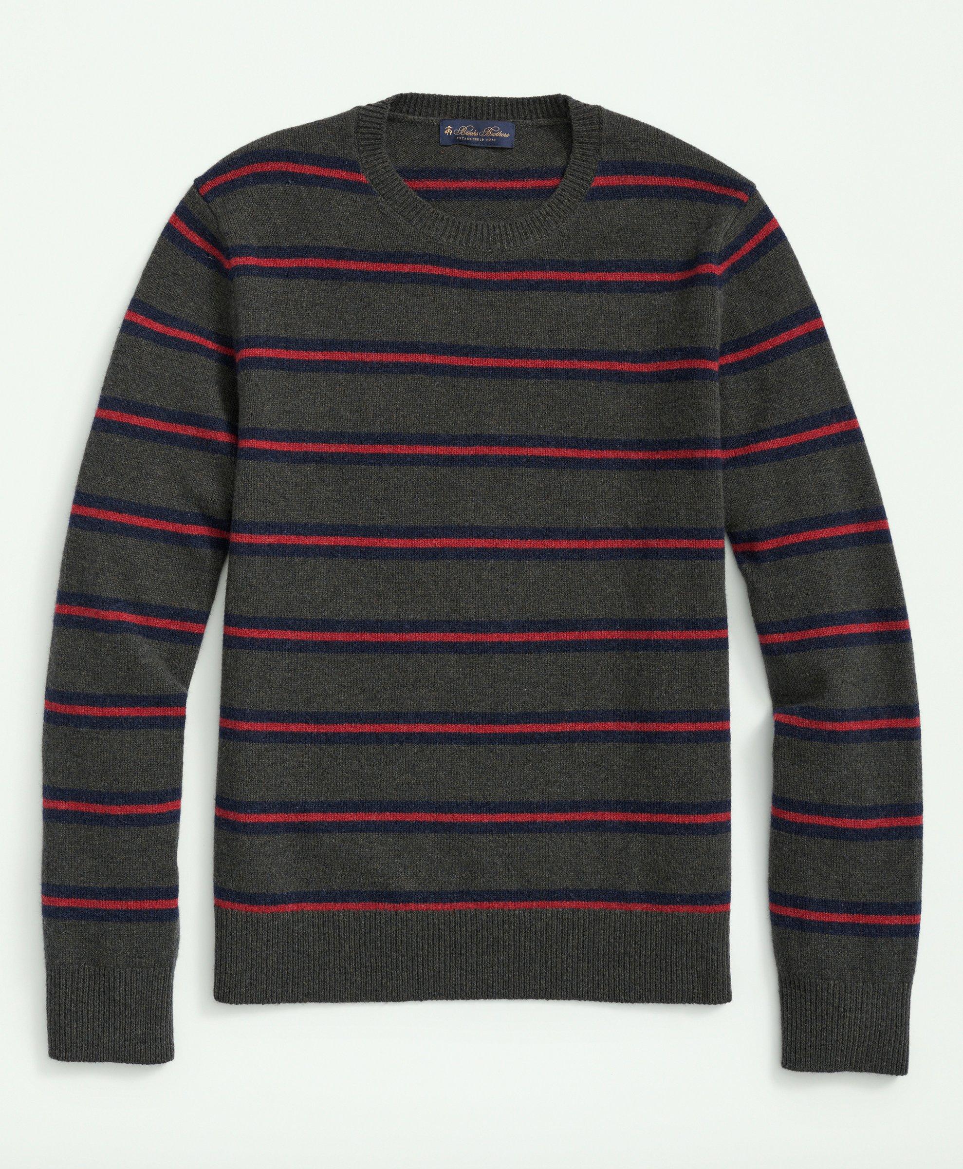 Men's Lambswool Sweaters: Lambswool Crew Neck Sweater With Set-In Shoulder