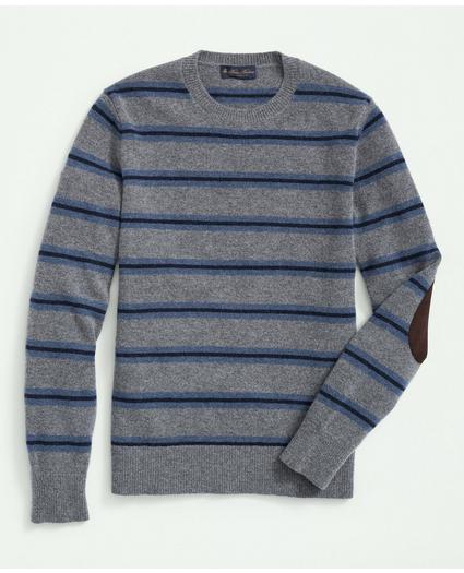 Lambswool Crewneck Belt Striped Sweater