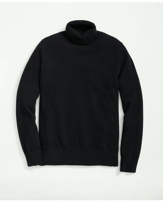 Brooks Brothers 3-ply Cashmere Turtleneck Sweater | Black | Size Large