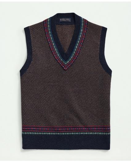 Lambswool Jacquard Tennis Sweater Vest