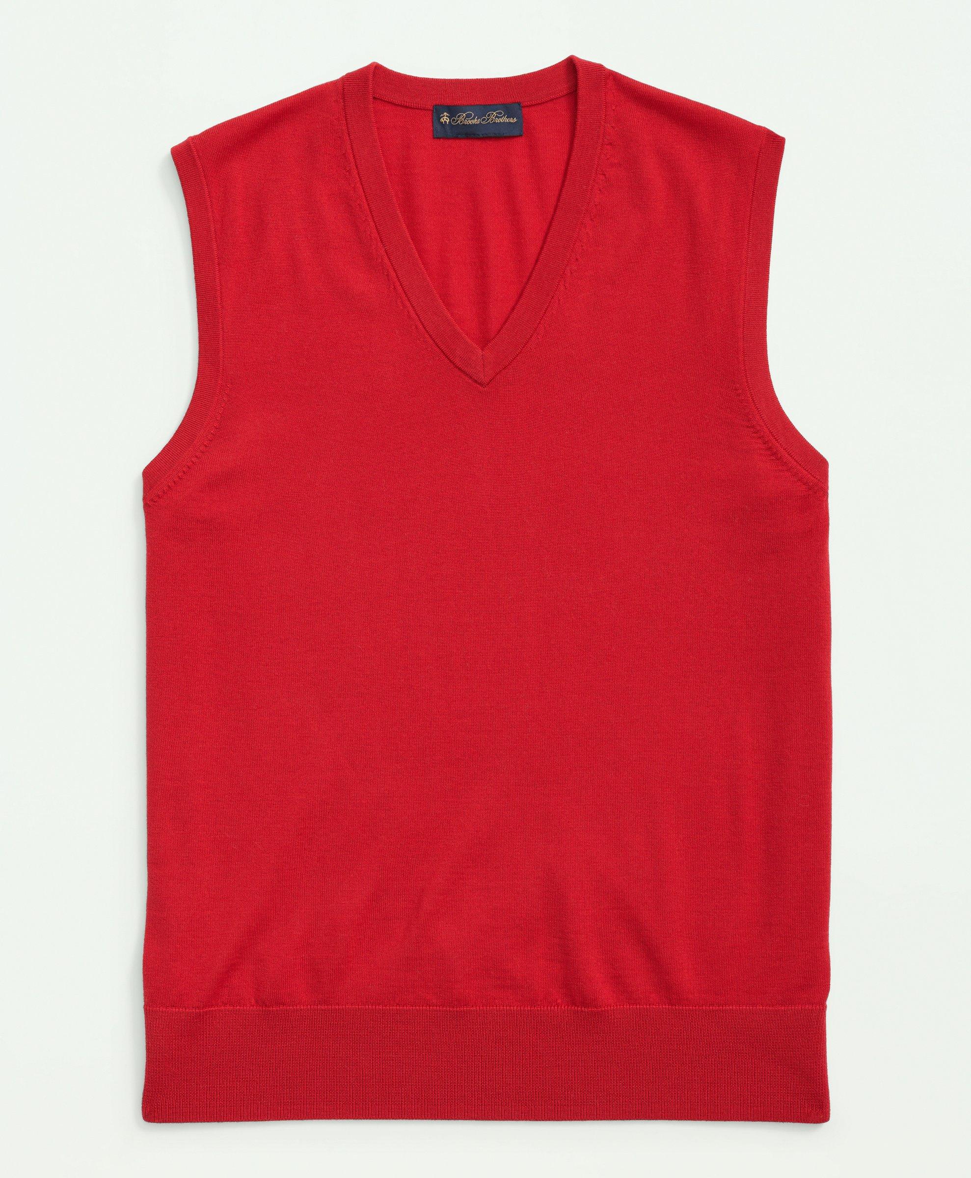 Men's Sleeveless Woollen Sweater Vest, Jade Green