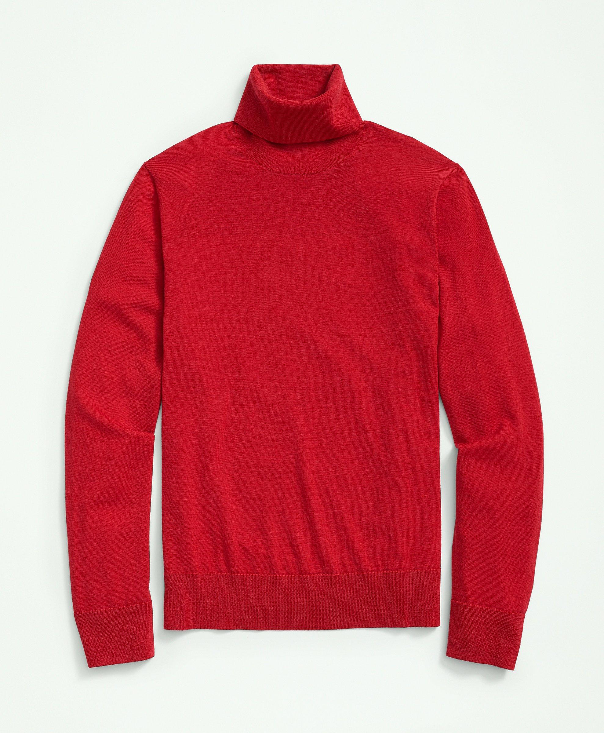Brooks Brothers Fine Merino Wool Turtleneck Sweater | Red | Size 2xl