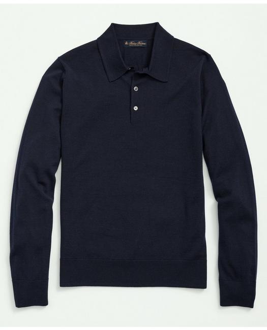 Brooks Brothers Fine Merino Wool Sweater Polo | Navy | Size 2xl