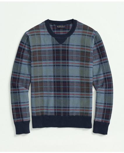Madras Garment-Washed Cotton Sweater