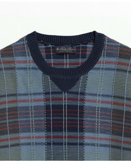 Madras Garment-Washed Cotton Sweater
