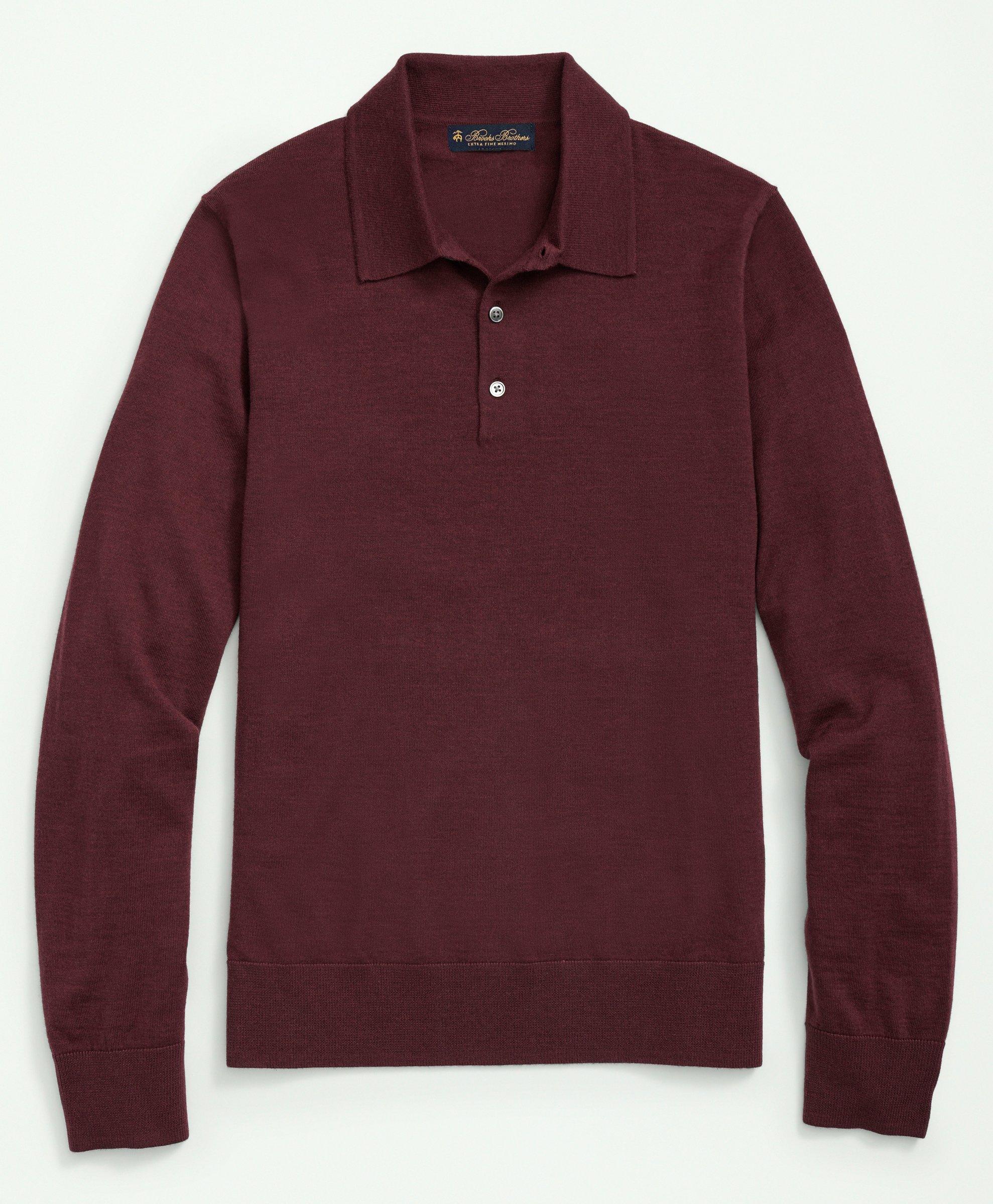 Men's Marl Knit L.12.12 Polo XXL Burgundy