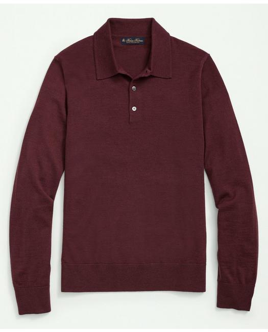 Brooks Brothers Fine Merino Wool Sweater Polo | Burgundy | Size 2xl