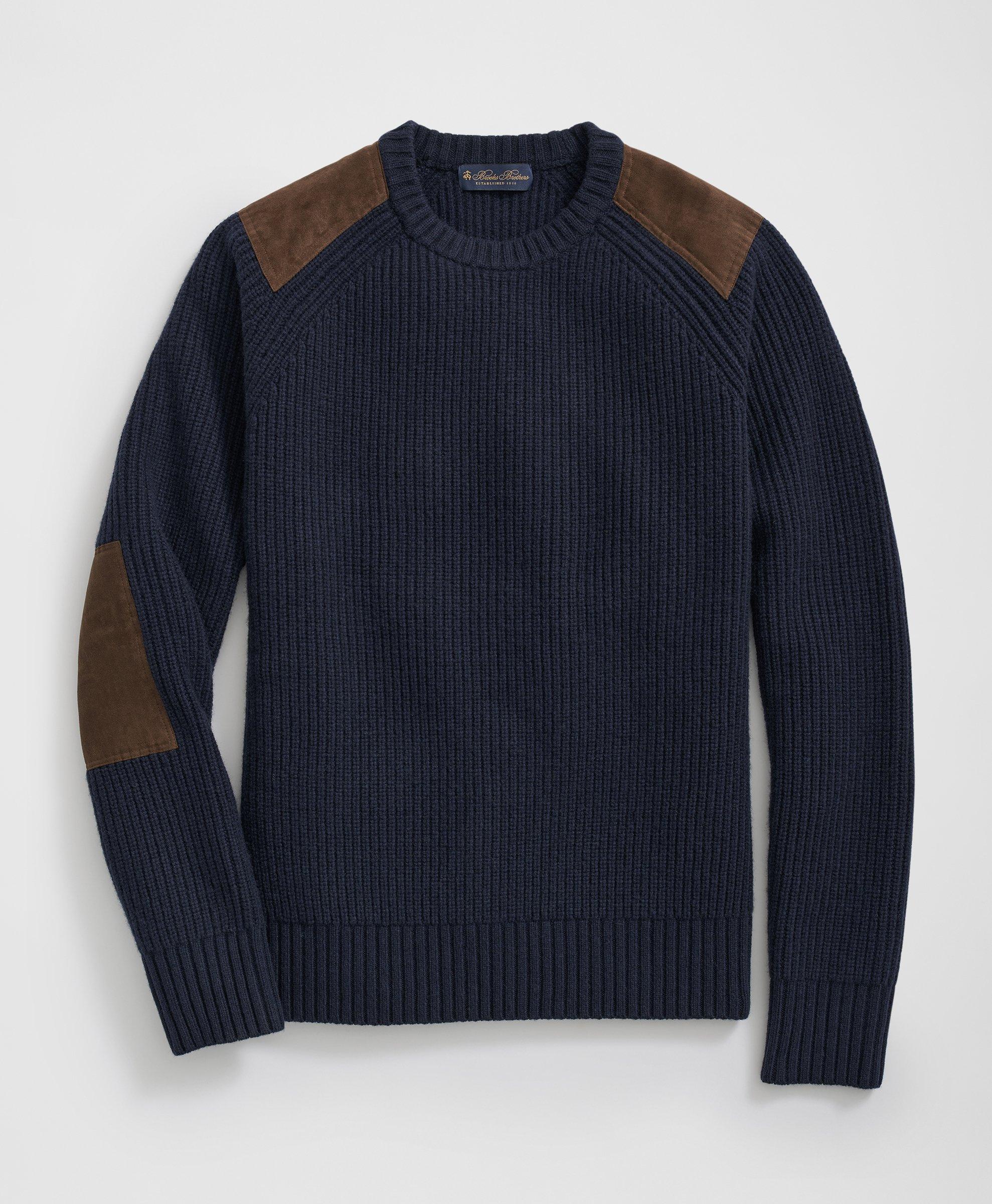 Elbow patch mens sweater best sale