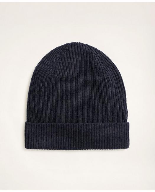 Brooks Brothers Cashmere Ribbed Hat | Navy In Blue