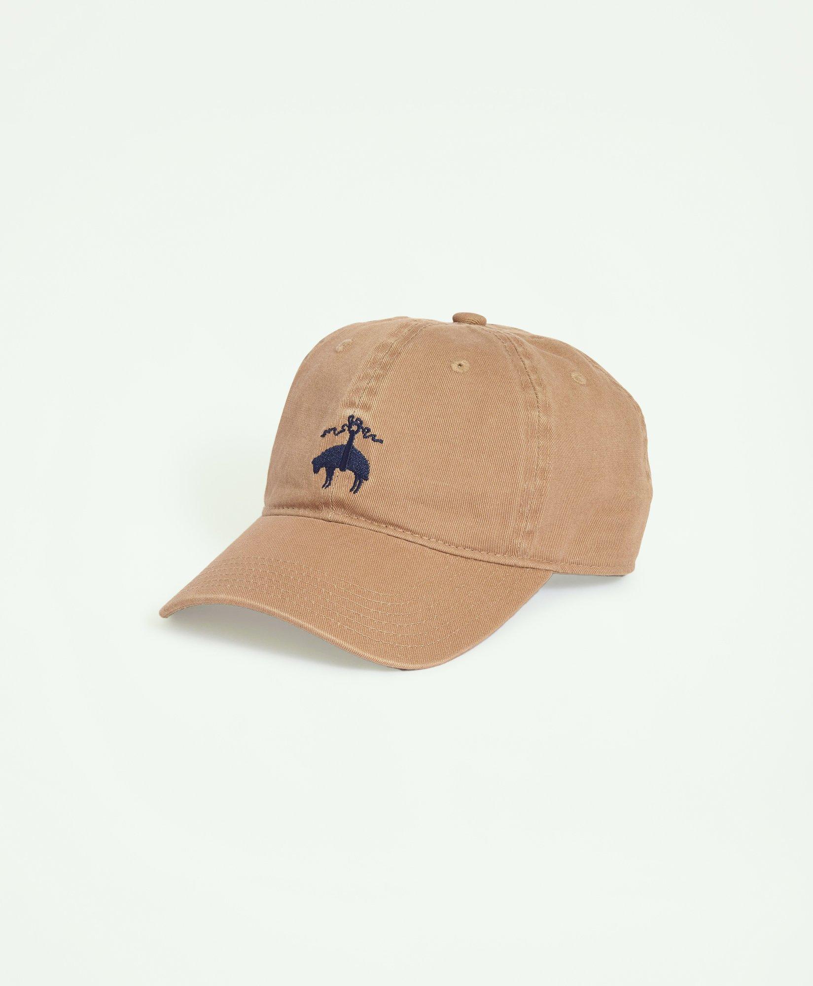 Brooks Brothers Cotton Logo Baseball Hat | Khaki