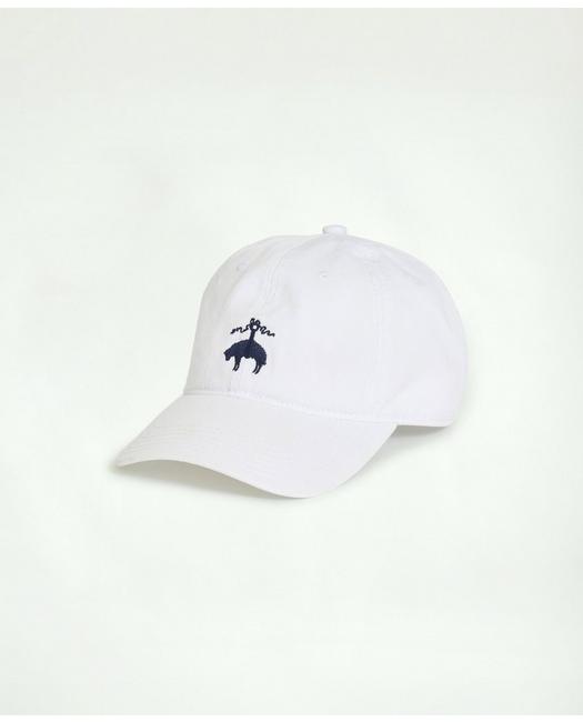 Brooks Brothers Cotton Logo Baseball Hat | White