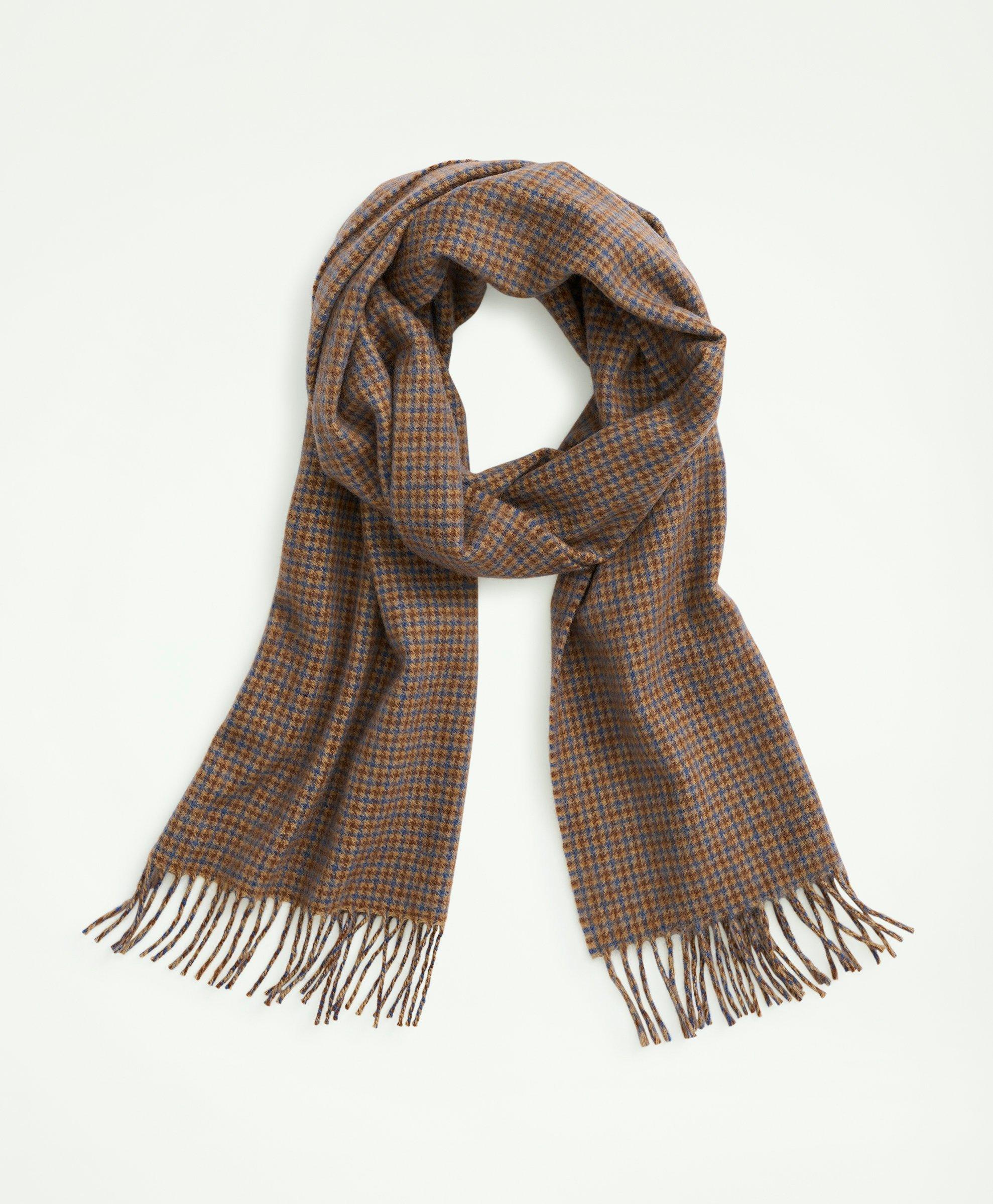 Escada Wool Colorblock Pattern Scarf - Neutrals Scarves and Shawls,  Accessories - ESC120519