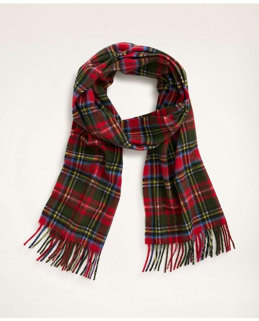 Brooks Brothers Lambswool Fringed Scarf | Red