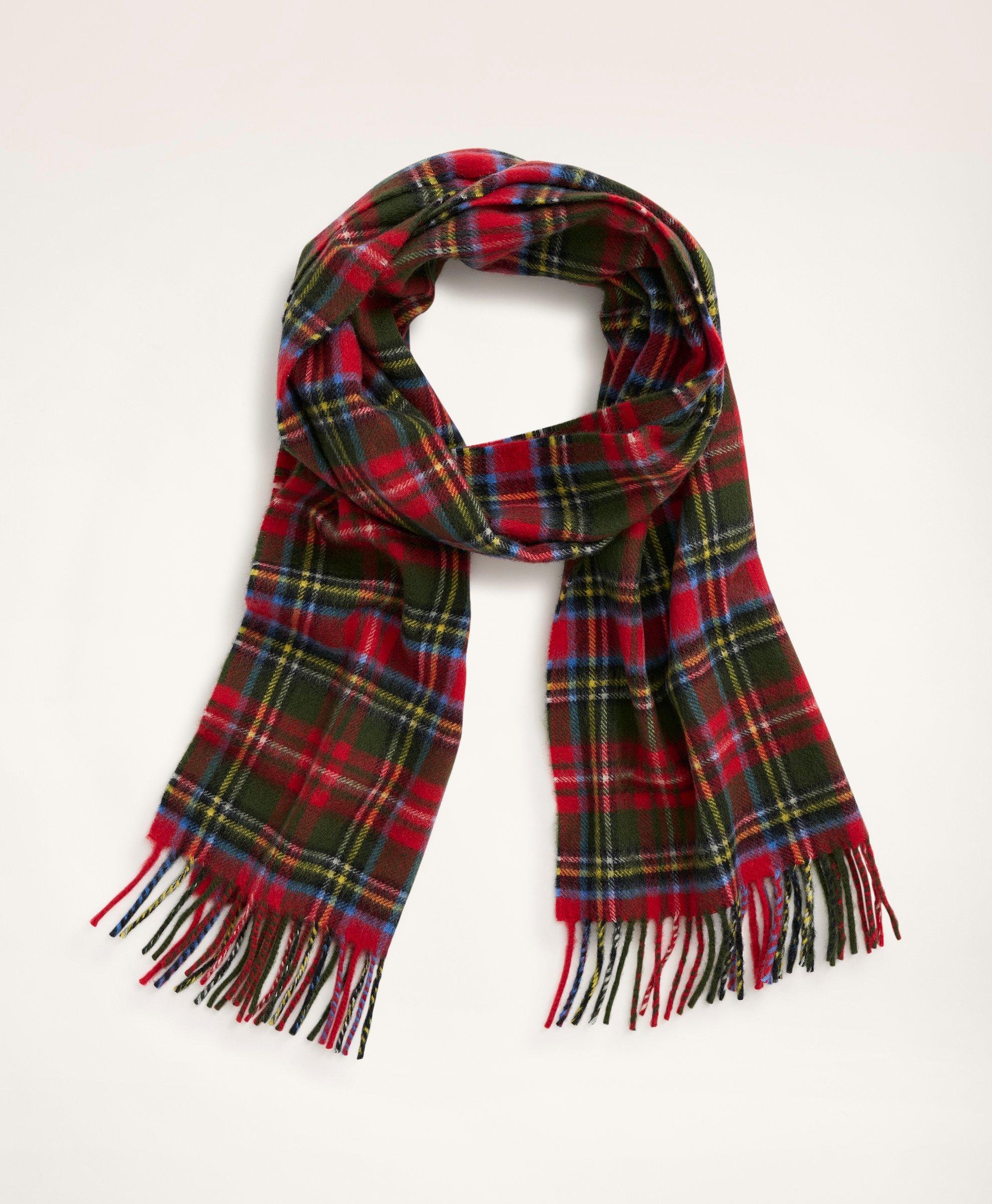 Brooks Brothers Lambswool Fringed Scarf | Red