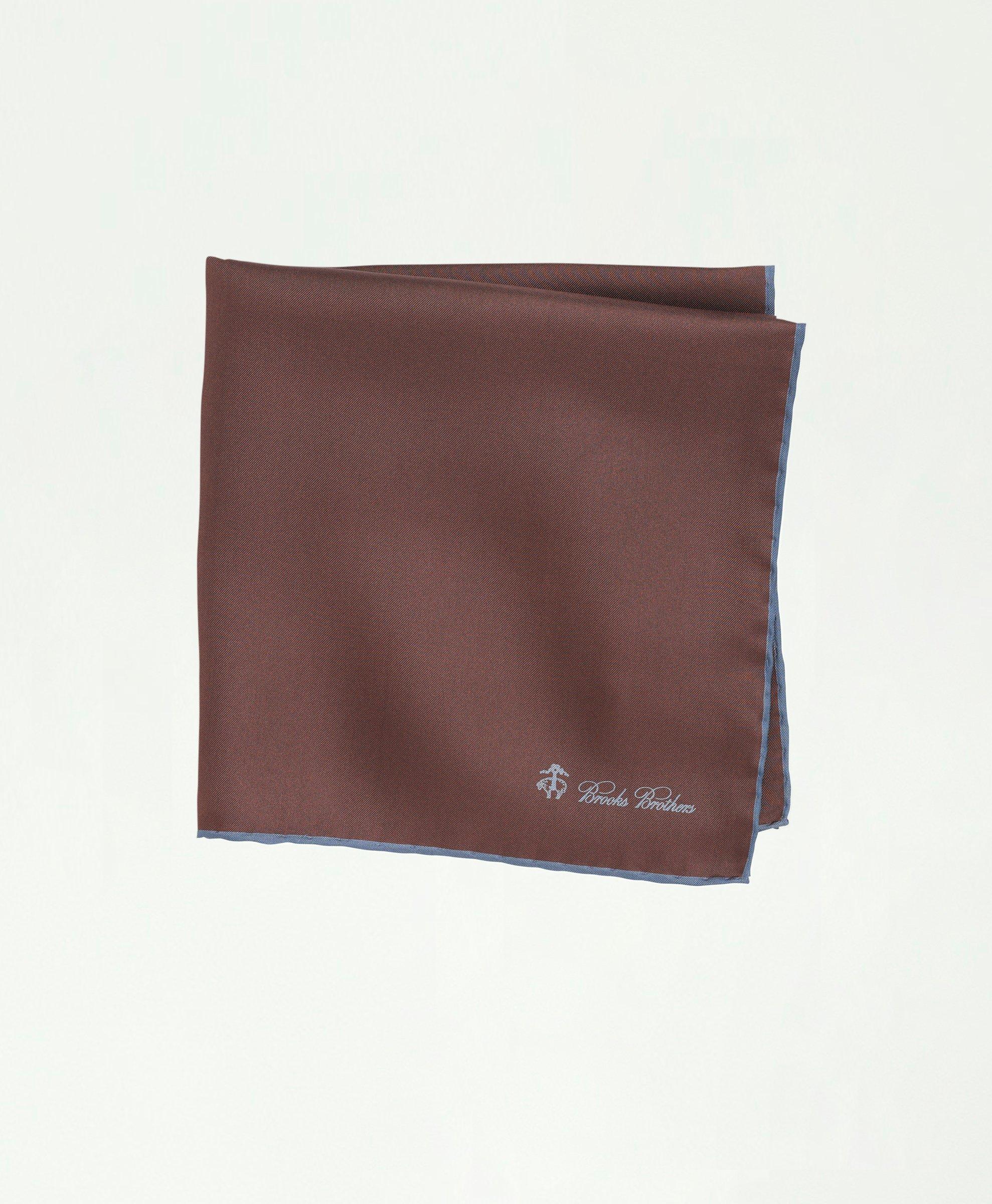 Brooks Brothers Silk Pocket Square | Brown