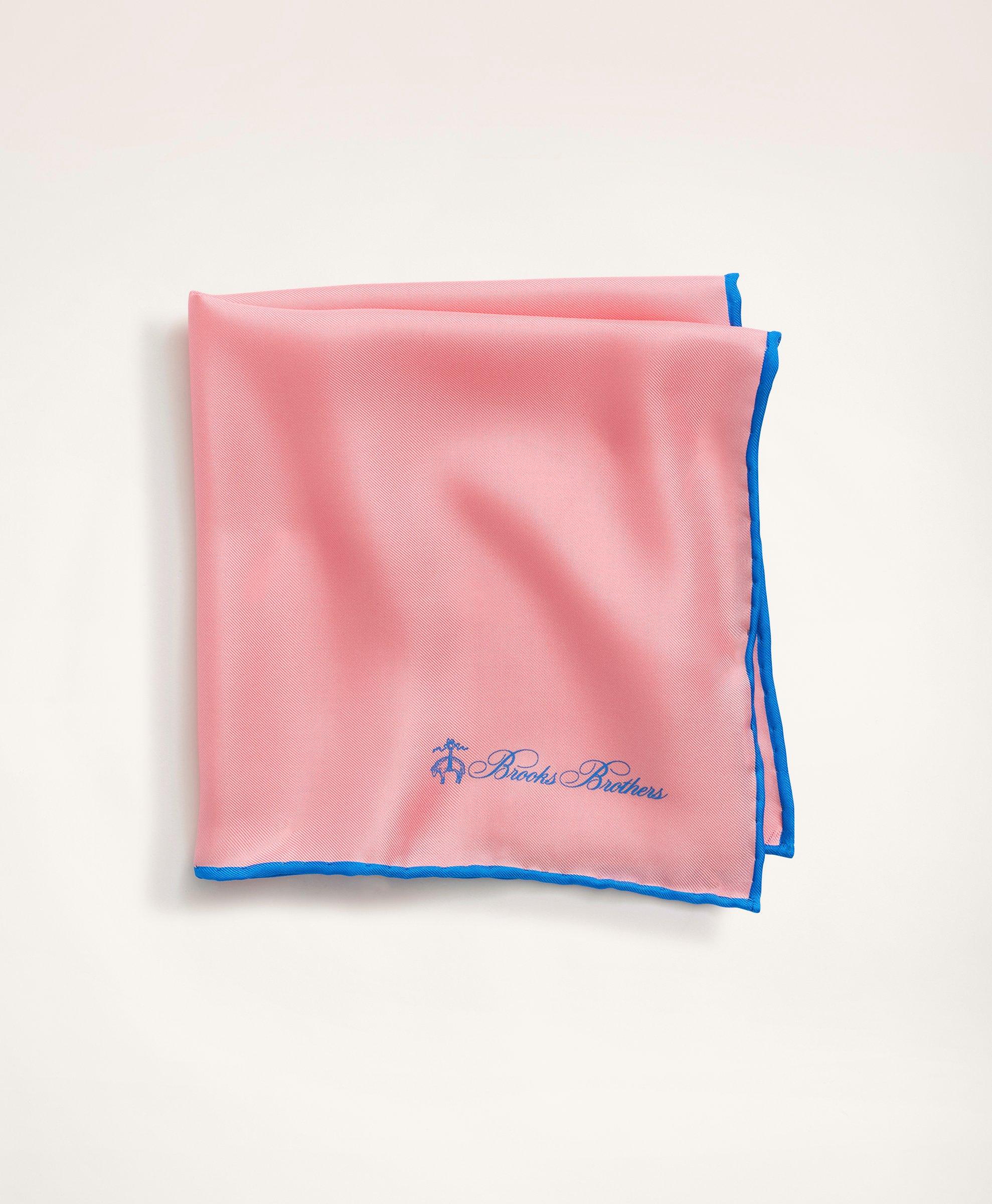 Brooks Brothers Silk Pocket Square In Pink