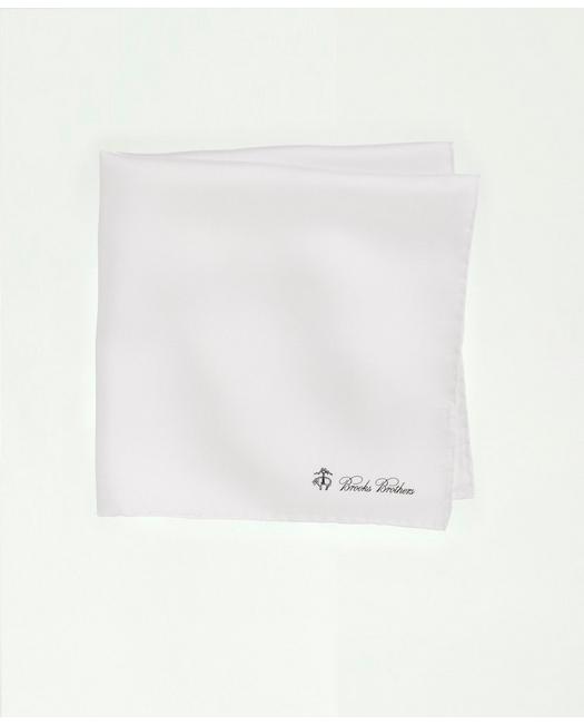 Brooks Brothers Silk Pocket Square | White