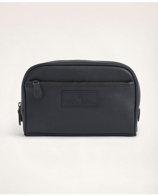 Brooks Brothers Pebbled Leather Dopp Kit | Black