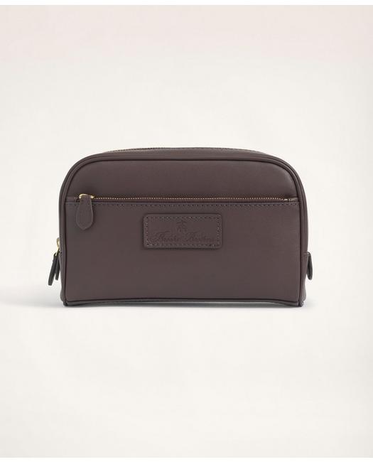 Brooks Brothers Leather Dopp Kit | Brown