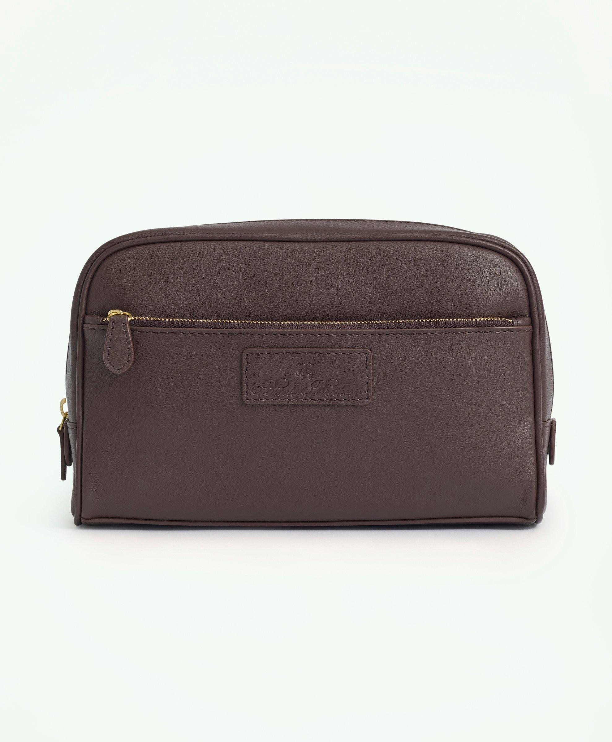 Brooks brothers leather sales duffle bag