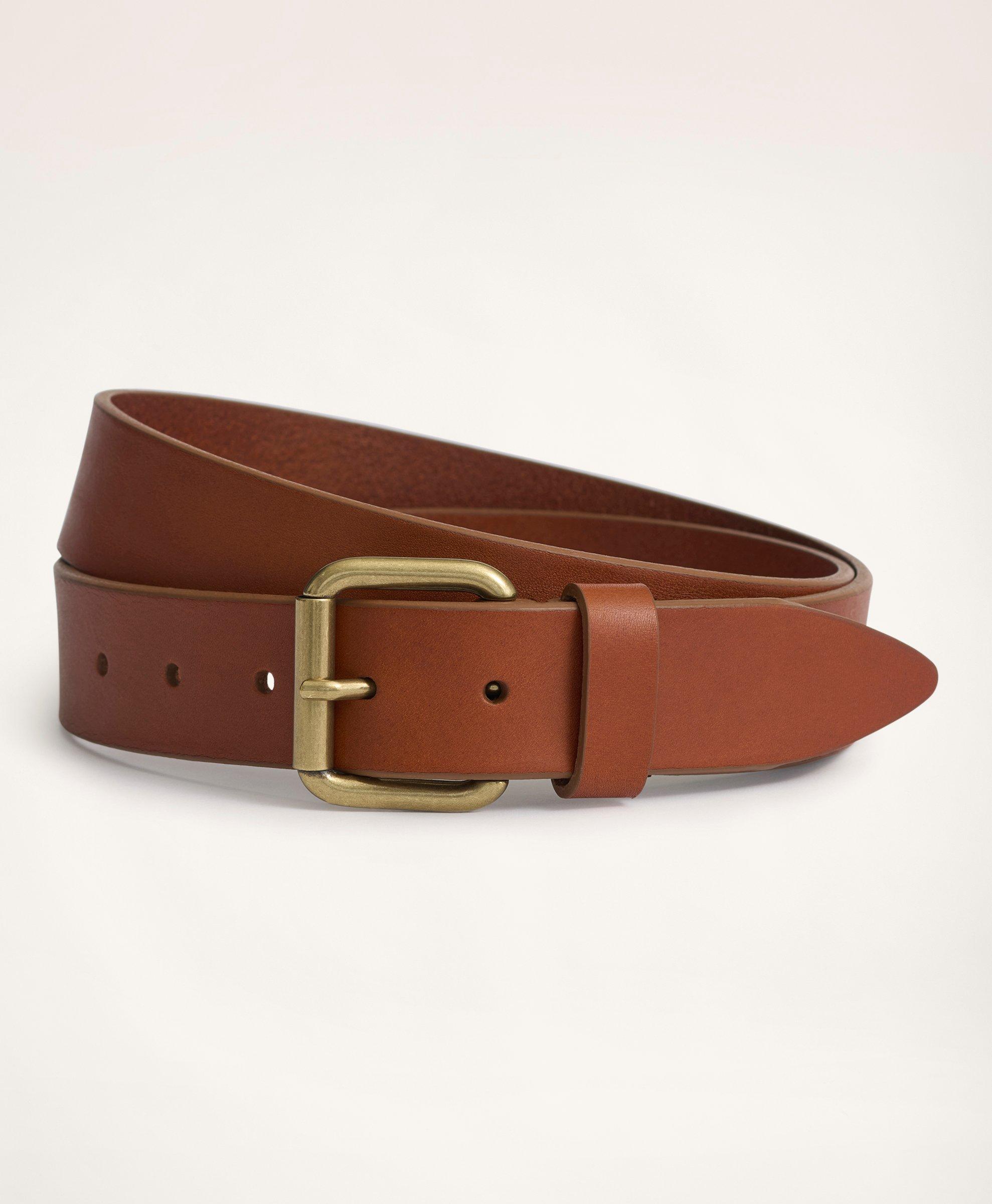 Brooks Brothers Woven Leather Stretch Belt, $188, Brooks Brothers