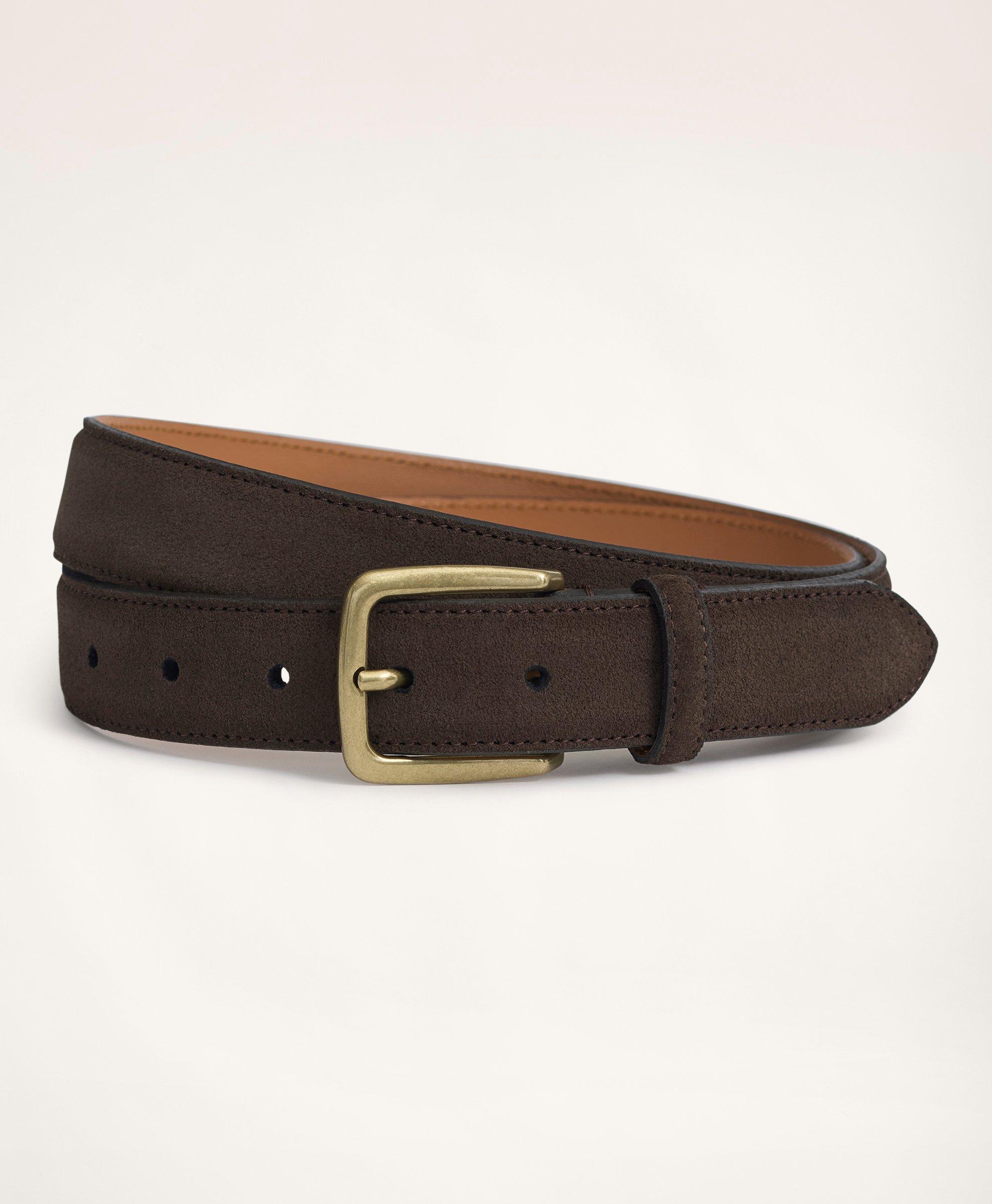 Brooks Brothers Classic Suede Belt | Brown | Size 38