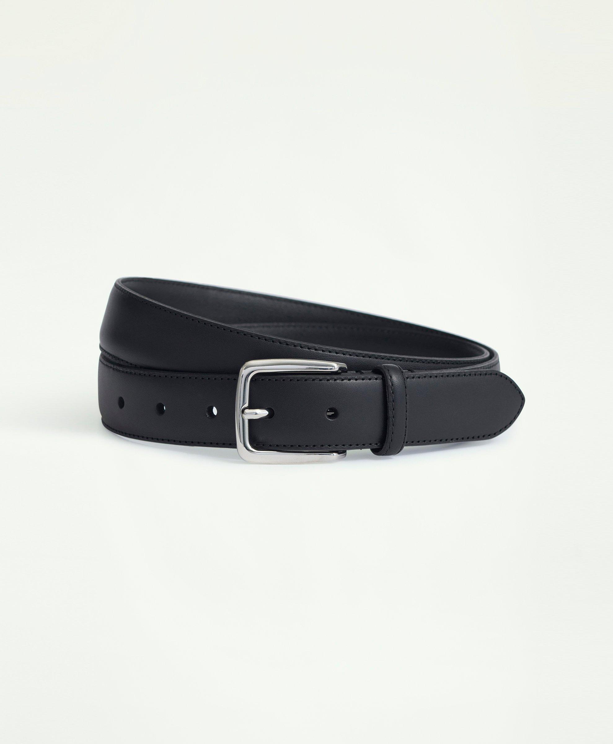Brooks Brothers Classic Leather Belt | Black | Size 36