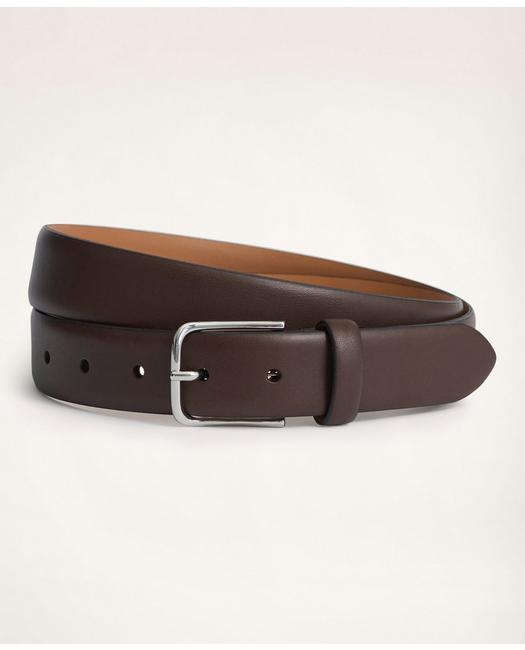 Brooks Brothers Leather Feather Edge Belt | Brown | Size 36
